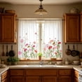 thumbnail image 6 of Celsvanis 2pcs Printed Kitchen Curtain, Short Translucent Floral Butterfly Romantic Window Drape, Spring Summer Decor For Home Kitchen Coffee Decoration 39"x27.5", 6 of 9