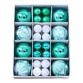 thumbnail image 2 of Juego de 40 Adornos de Bolas de Navidad BLESIY colgantes reutilizables verde, 2 of 8