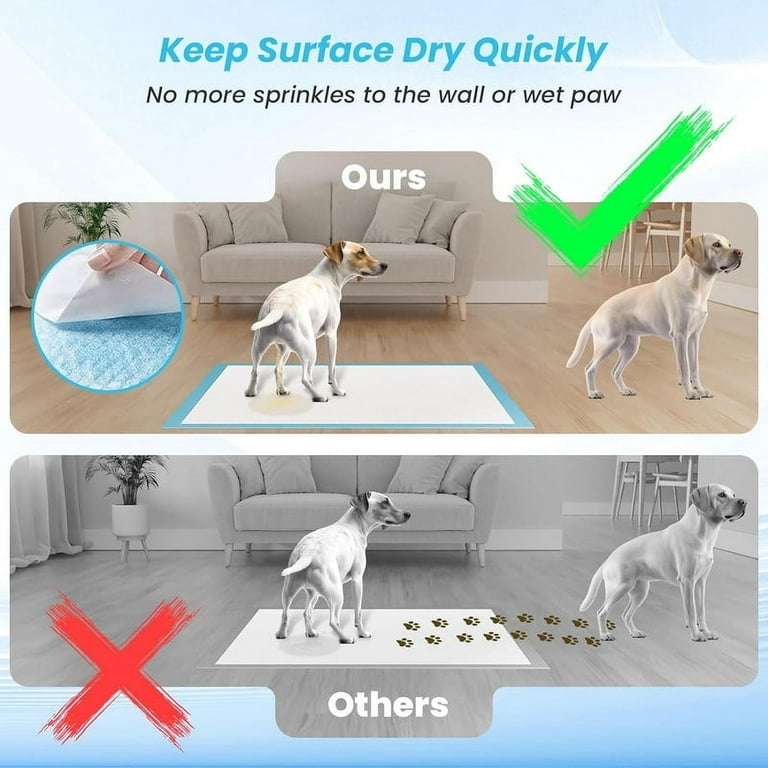 Puppy Pads 50-Count, 24x24 Advanced Leakproof Technology for
