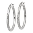 thumbnail image 2 of 14k White Gold 3mm Round Hoop Earrings, 2 of 8