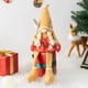 thumbnail image 5 of SUSUchens Muñeco de patas largas navideño, adorno festivo de tela, muñeco de pareja de hombrecitos de jengibre para una cálida decoración navideña para mujeres, 5 of 8