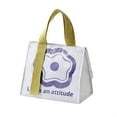 thumbnail image 3 of Matsuzay Bolsa de almuerzo Bolsa impermeable de tela Oxford con aislamiento Bolso de mano Blanco Type2 NO2, 3 of 6