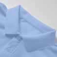 thumbnail image 6 of SAWOBUUN Men's Solid Long Sleeve Golf Shirt Regular Fit Casual Work Uniform Top Classic Soft Breathable Tee, 6 of 9