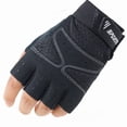 thumbnail image 3 of Fingerless Gloves, Breathable Non-Slip Half Finger Sports Gloves, Adjustable Wrist Strap Shock Absorbing Workout Gloves for Cycling Riding Gym Training Climbing Hiking Outdoor Activities, 3 of 3