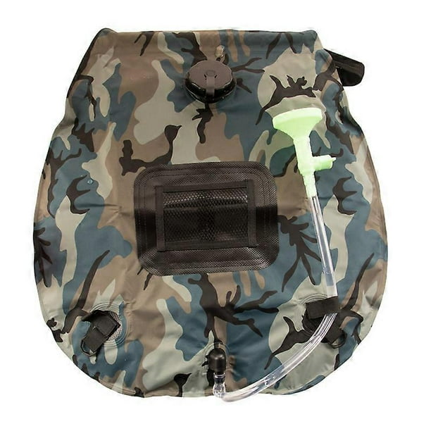 Bolsa de ducha solar. Bolsa de ducha de viaje para camping de 20 l, portátil, con agua caliente y energía solar.