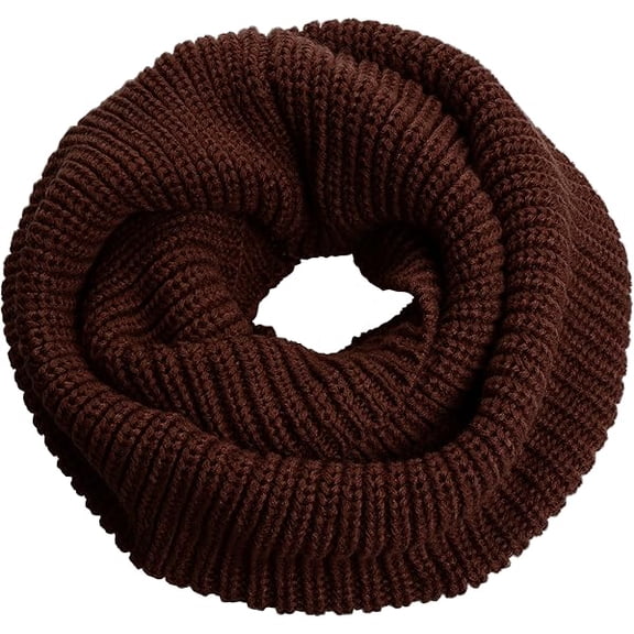 Fu997 Womens Thick Ribbed Knit Winter Infinity Circle Loop Scarf