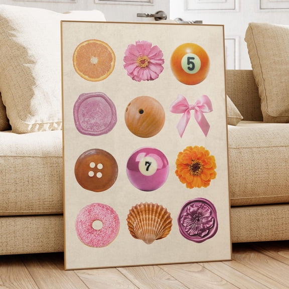 Retro Wall Print, Trendy Wall Art, Preppy Dorm Decor, Coquette Photo Collage, Girly Wall Art, UNFRAMED-8x12