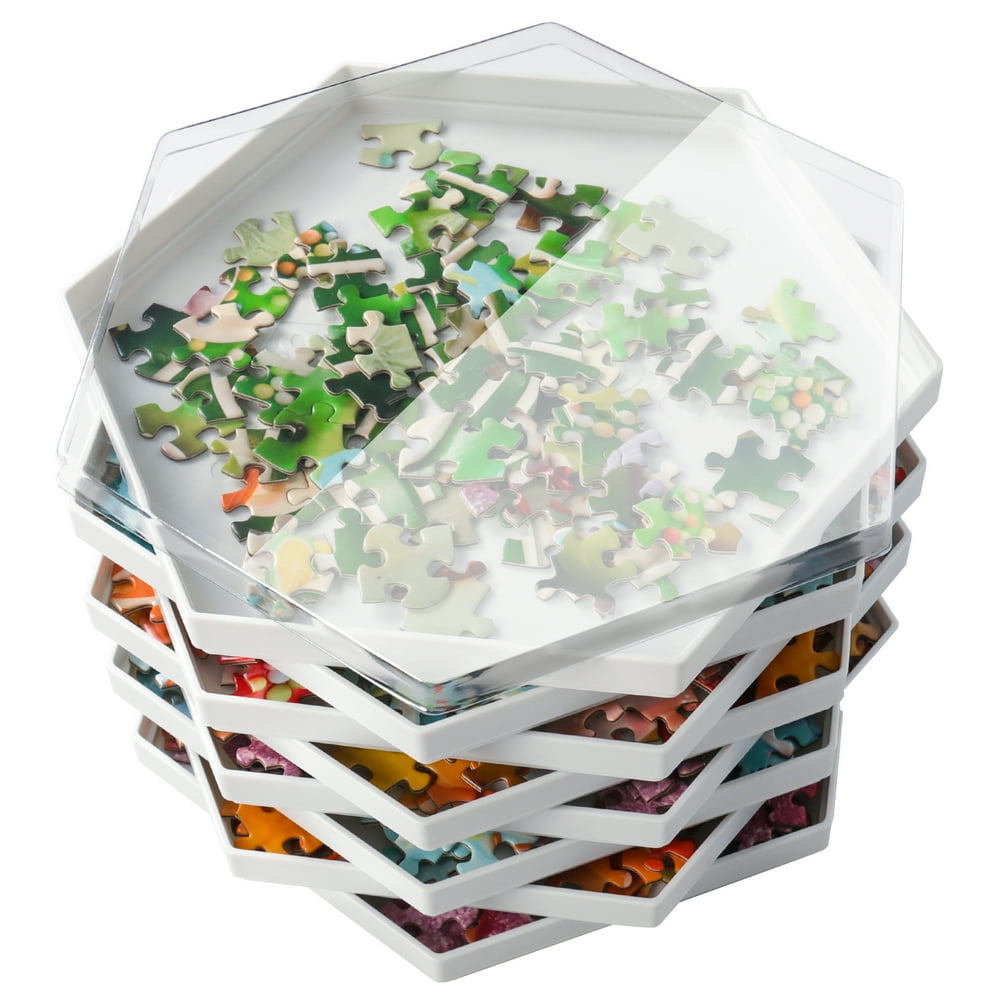 Becko stackable puzzle sorting trays jigsaw puzzle sorters with lid