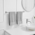 thumbnail image 4 of 5-Piece Bath Hardware with Towel Bar Towel Hook Toilet Paper Holder and Towel Ring Set in Brushed Nickel, 4 of 15
