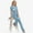 Baby Blue, variant on Women Comfort Medical Uniform Quick-Dry Multi-pocket Design Regular and Petite Medical Uniform Set for S-2XL