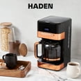 thumbnail image 6 of Open Box Haden Quintessential 12 Cup Programmable Coffee Maker, Black/Copper, 6 of 9