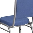thumbnail image 3 of 4 Pk. HERCULES Series Crown Back Stacking Banquet Chair in Blue Fabric - Silver Frame, 3 of 9