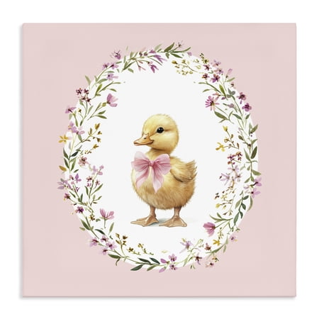 Stupell Industries Blush Pink Duckling Canvas Wall Art, design by Christine Simpson Art