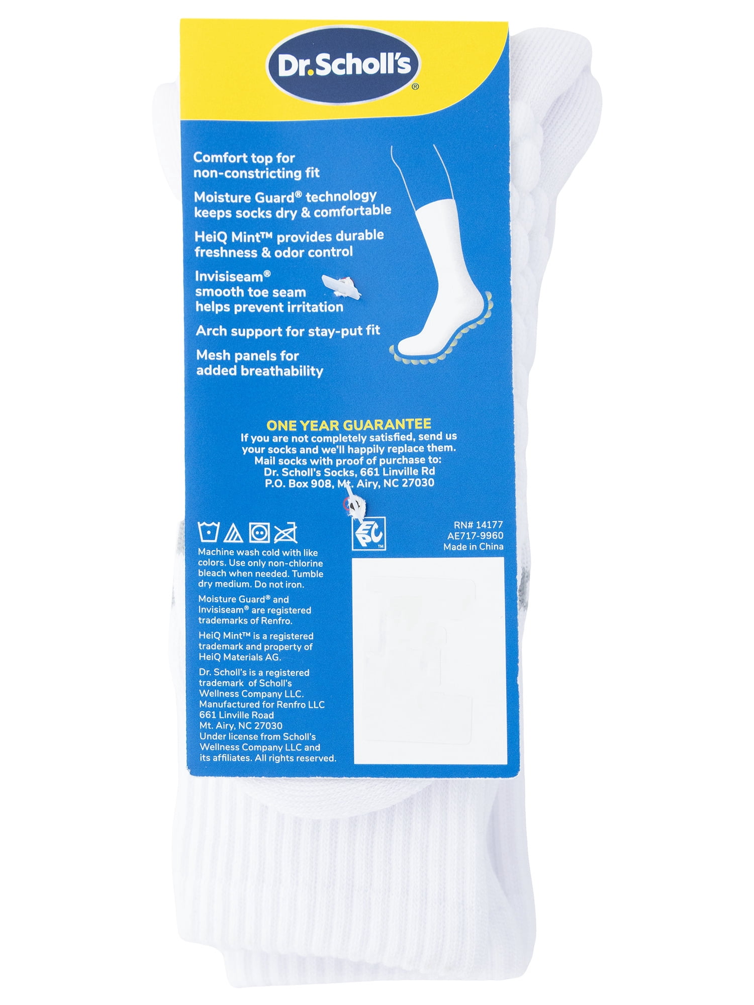 Dr. Scholl's Women's Crew Float on Air Socks, 3 Pack, Size 4-10