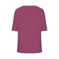 thumbnail image 4 of loopsun Plus Size Tops for Womens,Womens Summer Tops,Women's Fashion Tees Casual V-neck Loose Cute T Shirt 1/2 Sleeve Ladies Top Purple XXXL, 4 of 5