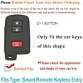 thumbnail image 2 of Leather Key Fob Cover for Toyota 4runner 2021 Tacoma 2020 Tundra Land Cruiser Keyless Entry Remote Smart Key Protector Case with Keychains, 2 of 9