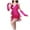 Hot Pink, variant on Plus Size Cocktail Dress Dgankt Sequins V-neck Tassel Latin Dance Dress for Women's 1920s Flapper Cocktail Party Dresses Rumba Ballroom Costumes with Gloves