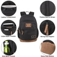 thumbnail image 4 of Summit Ridge 18 Inch Laptop Backpacks 12 Pack, Vegan Leather Trim, Multiple Pockets, Mesh Shoulder Straps for Travel, Commute, 4 of 6