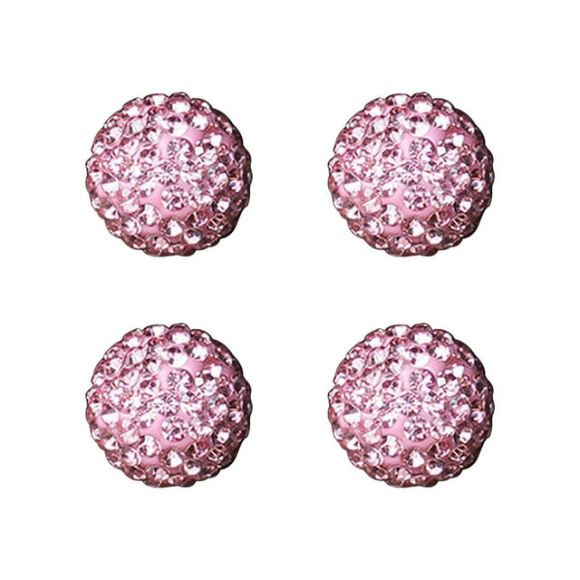 Car Tire Caps 4-Pack Universal Fit for Passenger Cars SUVs Trucks Motorcycles Bicycles with ABS Plastic and Rhinestone Design 0.28 in Inner Diameter