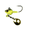 Black Neon, variant on 6th Sense – Pecos Underspin Kit Crappie Fishing Lure with Willow or Colorado Blades, Jig Head and 5 Matching Swimbaits
