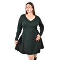 thumbnail image 1 of Vestido corte A Roman Fashion /Tallas Extras, 11578 (Verde botella) verde oscuro 38, 1 of 5