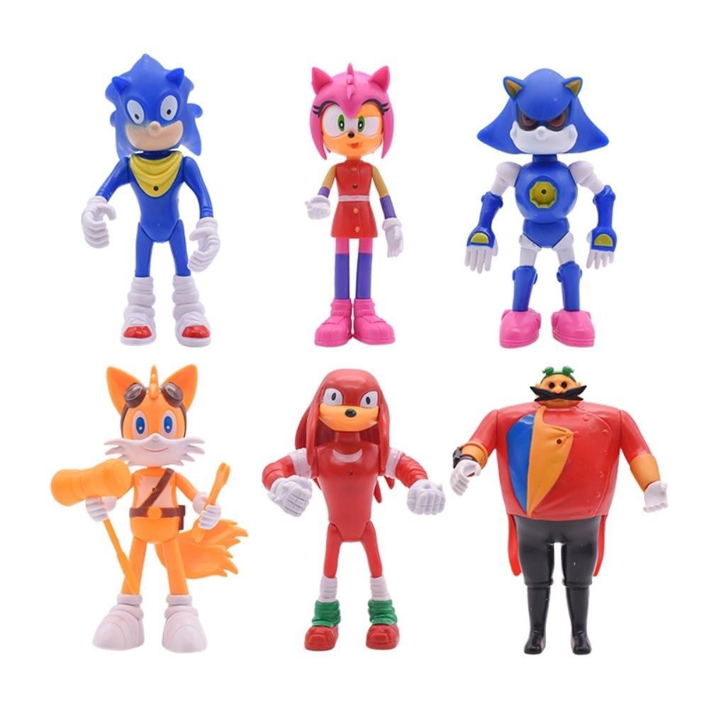 Set of 6 Sonic The Hedgehog Action Figure Mini Toy Set Collection Kids Gifts US 