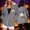Gray halloween print hooded zip jacket women a2, variant on thefmos Women's Hooded Zip Up Long Sleeve Halloween Print Jacket with Pocket Solid Color Casual Outerwear Fashion Fall Winter Outfit, Black M