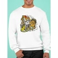 thumbnail image 2 of Dragon And Tiger Fighting .  Sweatshirt Men -Image by Shutterstock, Male 3X-Large, 2 of 4
