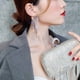 thumbnail image 5 of Fiudx Pendientes Largos con Borlas y Diamantes Brillantes para Mujer, Sin Perforaciones, 1 Unidad, 5 of 5
