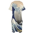 thumbnail image 4 of Vestido de bolsillo suelto Great Wave, ropa de mujer, vestido sensual para mujer, 4 of 6