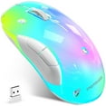 thumbnail image 3 of memzuoix LED Rechargeable Wireless Mouse, 9-Color Gradient RGB Light, 1600 DPI Gaming Mouse with Magnetic Cover, Computer Mouse for Laptop,Desktop,MacBook,Left Right Hand,5 Buttons, Blue, 3 of 10