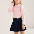 thumbnail image 2 of MEZZALL Kids Girls Pleated Skirt For Children A-Line Waistband Xmas Party Wear Flared Tutu With Pockets School For Ages 2-12 Solid Color Cozy Clothes, 2 of 4