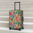 thumbnail image 2 of Lsque Peacock Feathers And Flowers Printed Luggage Cover, Travel Luggage Protector,Scratch and Dirt Resistant, Fits 18-32 Inch Luggage - X-Large, 2 of 9