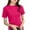 Hot Pink, variant on Ashirexll Short Sleeve Shirts for Women, Summer Tops for Women, Women Solid-color V-neck Short-Sleeve Casual Top T-shirt