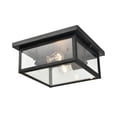 thumbnail image 4 of 4122-PBK Millennium Lighting Evanton - 2 Light Outdoor Flush Mount-5.25 Inch Tall and 12 Inch Wide-Powder Coated Black Finish, 4 of 4