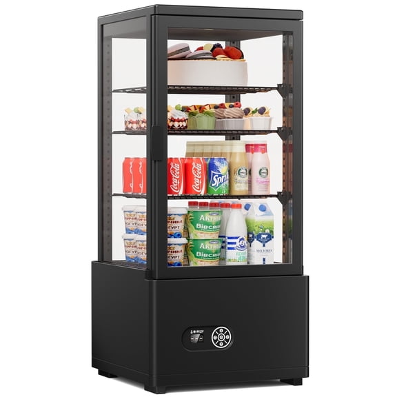XUTUMM 3Cu. FT (86 L) Commercial Display Cake Refrigerator, Double-Layered Glass Display Cake Fridge with Interior LED Lighting