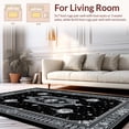 thumbnail image 2 of ODIKA 8'x10' Machine Washable Non-Slip Area Rug, Striking Monochrome Trellis Design High Traffic Rug, Black, 27022, 2 of 7