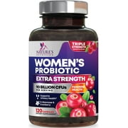 Probiotics for Women - 90 Billion CFU 16 Probiotic Strains with Cranberry, Vaginal Probiotics with Prebiotics PH, Digestive, UT, Immune, & Feminine Health Support, Pro Biotics for Women, 120 Capsules