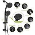 thumbnail image 4 of Multi Function Dual Shower Head - Shower System with 4.7" Rain Showerhead, 7-Function Hand Shower, Adjustable Slide Bar,Matte Black, 4 of 8
