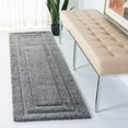 thumbnail image 3 of SAFAVIEH Florida Mason Bordered Shag Runner Rug, Grey, 2'3" x 13', 3 of 11