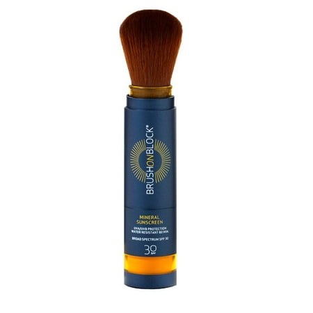 Shelter Tinted Sunscreen - Brush on Block Tinted Mineral Sunscreen SPF 30. Touch of Tan 3.4 gm.