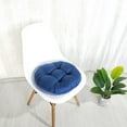 thumbnail image 5 of Summer Savings! Seat Cushions 40x40 Round Solid Color Imitation Linen Cushions Mantou Cushions Futon Cushions Blue, 5 of 7