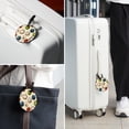 thumbnail image 6 of Baseball Set of 2pcs PU Leather Round Suitcase Tags with Privacy Cover and Name ID Tag - Ideal for Travel Luggage, Handbags, Backpacks, School Bags, 6 of 6
