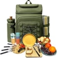 thumbnail image 1 of Mochila cesta de picnic Hap Tim para 4 personas con manta verde, 1 of 8