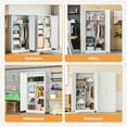 thumbnail image 6 of STANI Metal Locker Storage Cabinet, 72” White Tall Steel Wardrobe,Employees Locker with Hanging Rod Bar, Shelves and Lockable Doors for Home, Office - Assembly Required, 6 of 9