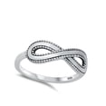 thumbnail image 4 of Infinity Criss Cross Detailed Milgrain Ring .925 Sterling Silver Band Jewelry Female Male Size 6, 4 of 4
