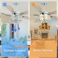 thumbnail image 2 of Cusp Barn 52" Luxury Crystal Ceiling Fan with Reversible Blades and Remote Control, DC Motor 6 Speeds Fan with Lights, 2 of 11