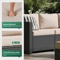 thumbnail image 6 of ClouddWell 4 Seat Outdoor Patio Furniture Set, Patio Conversation Sets with Thick Waterproof Cushions & 2 Ottoman (Beige), 6 of 6