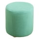 thumbnail image 2 of Fundas para otomanas superelásticas, fundas para otomanas redondas, fundas suaves y elásticas Verde claro, 2 of 9