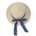 thumbnail image 5 of Nfurl Women's Straw Hats for Sun Protection Wide Brim Summer Hats Elegant Bowknot Sun Hats for Tea Party Beach Vacation Gardening Travel,Beige, 5 of 7
